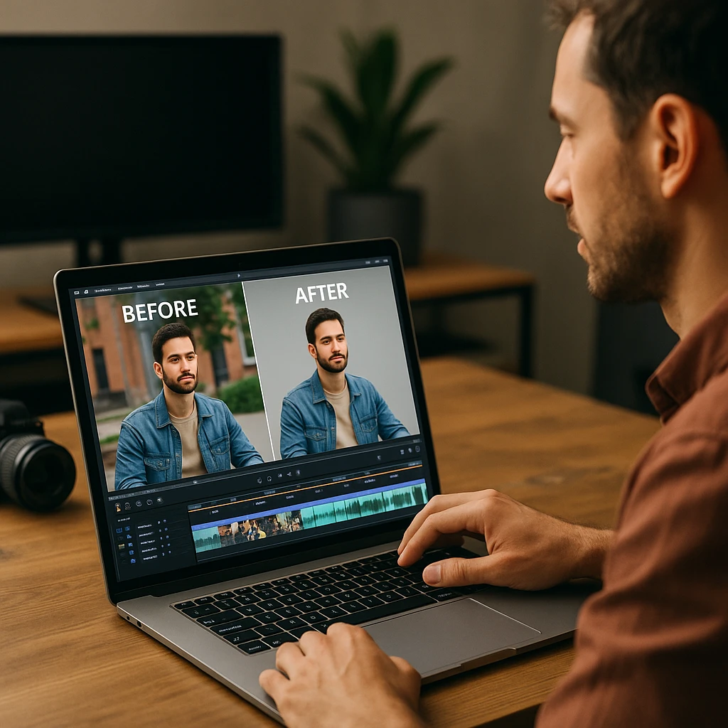 Démonstration du flux de travail de suppression d'objets vidéo par IA